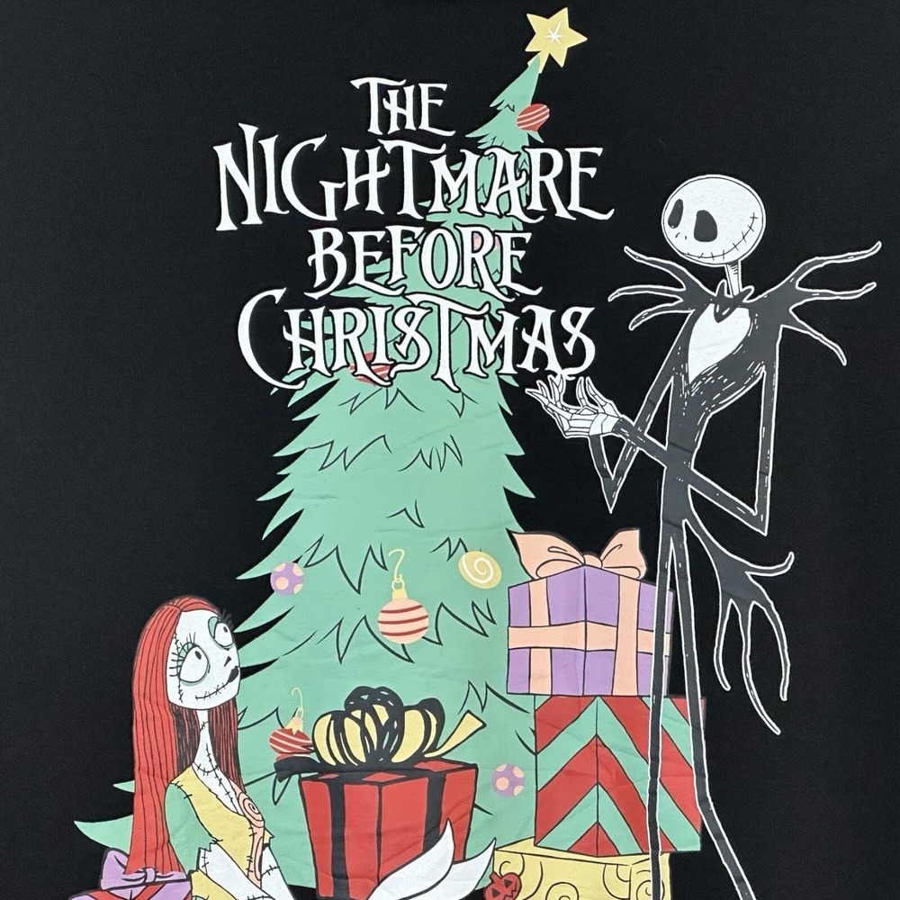 Nightmare Before Christmas Sweatshirt Adult Disney Womans 3XL Black Fleece *Flaw - Picture 2 of 7